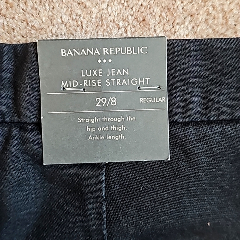 Banana Republic Luxe Jeans Mid-rise Straight Ankle